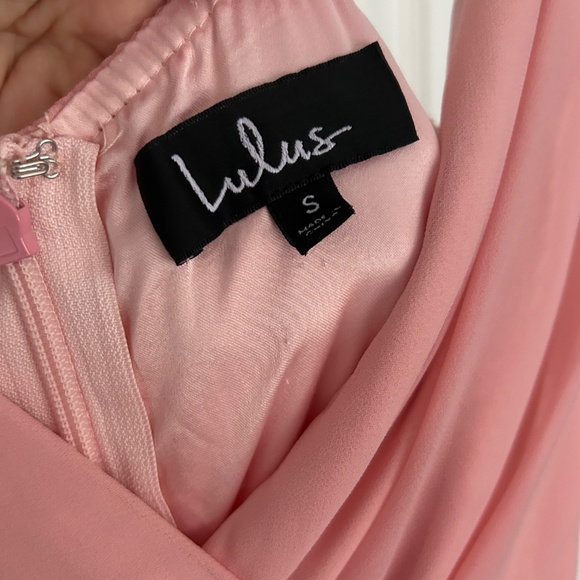 Lulus “All About Love” size small coral rose chiffon - Picture 7 of 8